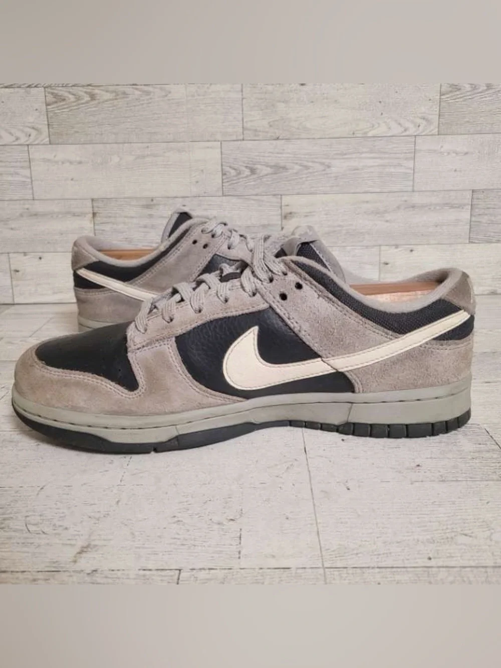 Men’s Nike Dunk Low Light Smoke Gray Anthracite Suede Sneakers Shoes Size 7.5
